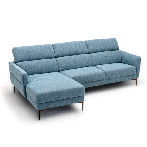 Load image into Gallery viewer, 105 Inch L-Shaped Sofa Couch with 3 Adjustable Headrests-Blue
