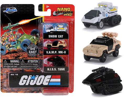 Load image into Gallery viewer, "G.I. Joe" 3 piece Set "Nano Hollywood Rides" Diecast Models by Jada
