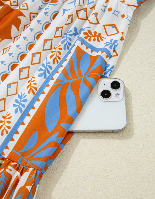 Load image into Gallery viewer, Printed Smocked Back Ricrac Trim Cami Dress
