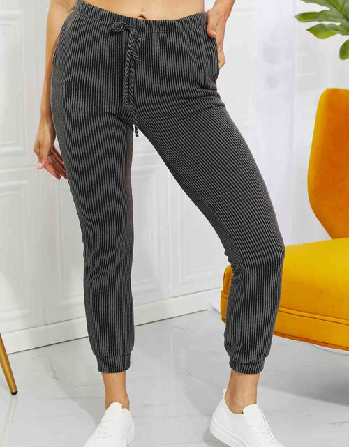 Load image into Gallery viewer, Blumin Apparel Full Size Easy Living Ribbed Joggers
