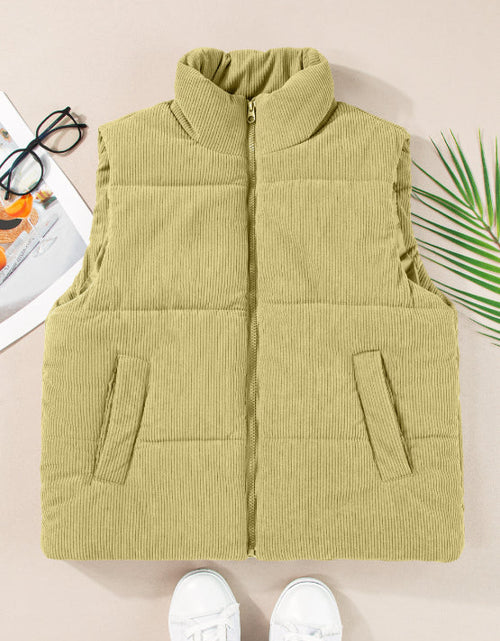 Load image into Gallery viewer, Zip Up Turtleneck Vest Coat
