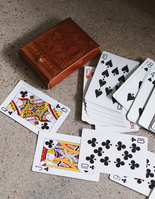 Load image into Gallery viewer, Embossed Leather Playing Cards Set by Matr Boomie
