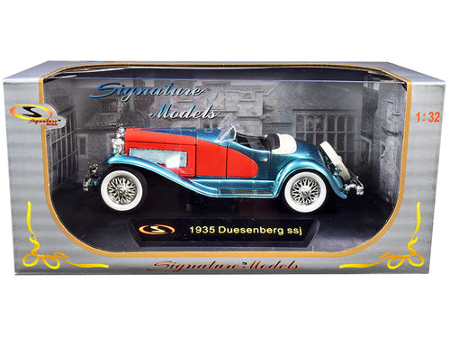 Load image into Gallery viewer, 1935 Duesenberg SSJ Convertible Blue and Red 1/32 Diecast Model Car by Signature Models
