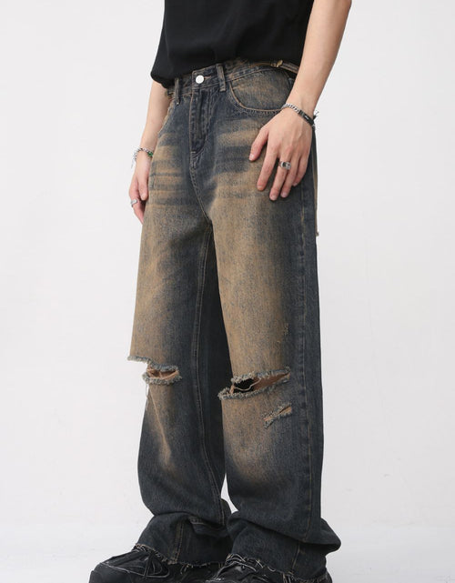 Load image into Gallery viewer, Distressed Wide Leg Jeans
