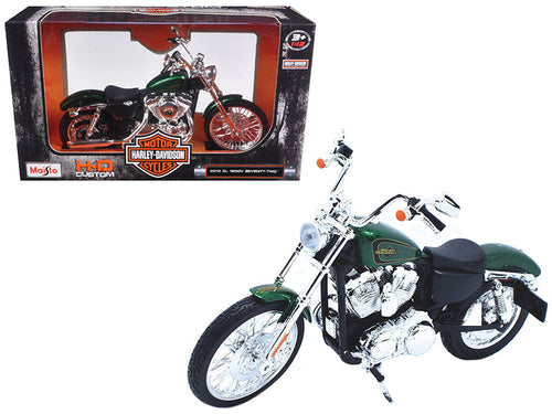 Load image into Gallery viewer, 2013 Harley Davidson XL 1200V Seventy Two Green Motorcycle Model 1/12 by Maisto

