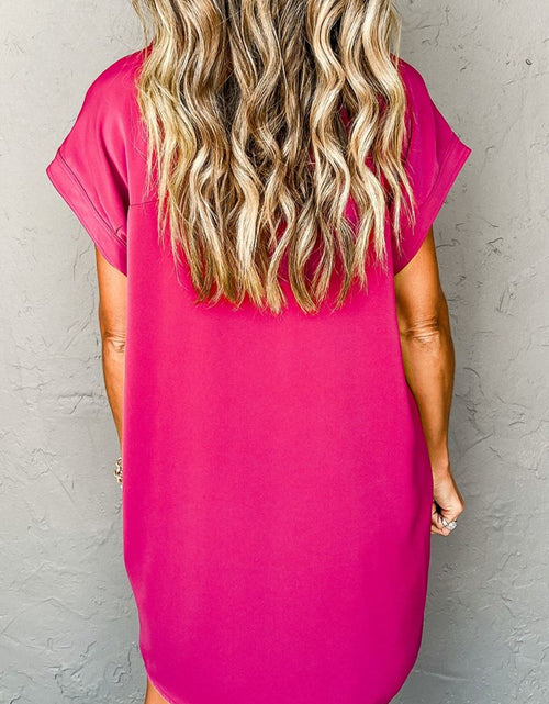Load image into Gallery viewer, Buttoned Collared Neck Mini Shirt Dress
