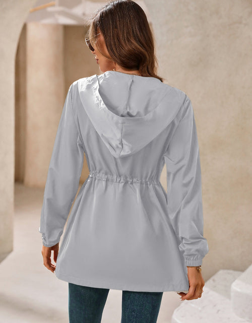 Load image into Gallery viewer, Ivy Lane Outdoor Waterproof Long Sleeve Hooded Windbreaker

