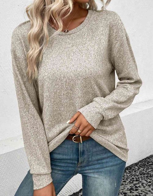Load image into Gallery viewer, Round Neck Long Sleeve T-Shirt
