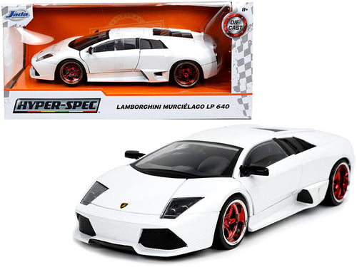 Load image into Gallery viewer, Lamborghini Murcielago LP640 White "Hyper-Spec" 1/24 Diecast Model Car by Jada

