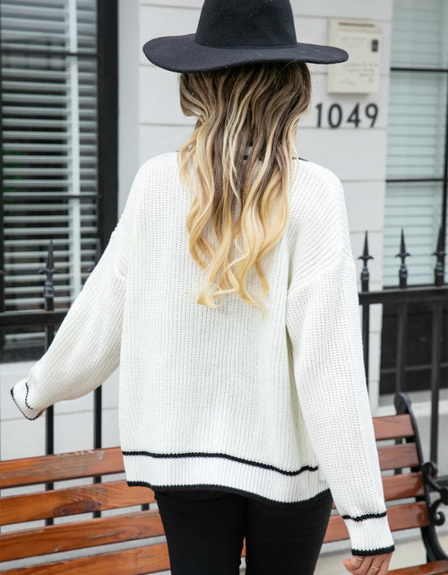 Load image into Gallery viewer, Angel Wings Waffle Knit V-Neck Cardigan with Pocket
