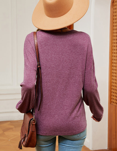 Load image into Gallery viewer, V-Neck Dropped Shoulder T-Shirt
