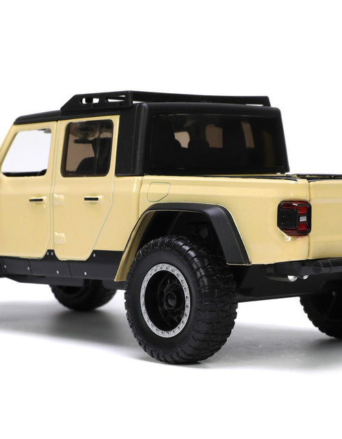 Load image into Gallery viewer, 2020 Jeep Gladiator Rubicon Pickup Truck Cream with Roof Rack with Extra Wheels "Just Trucks" Series 1/24 Diecast Model Car by Jada
