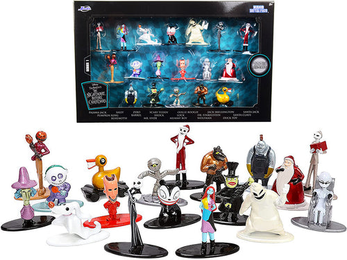 Load image into Gallery viewer, Tim Burton's "The Nightmare Before Christmas" Set of 18 Diecast Figurines "Nano Metalfigs" Series by Jada
