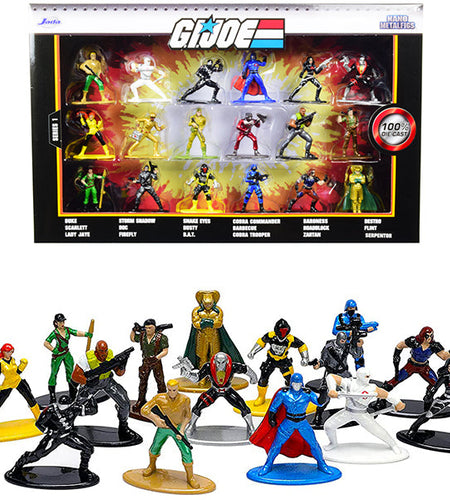 "G.I. Joe" Set of 18 Diecast Figurines "Nano Metalfigs" Series by Jada