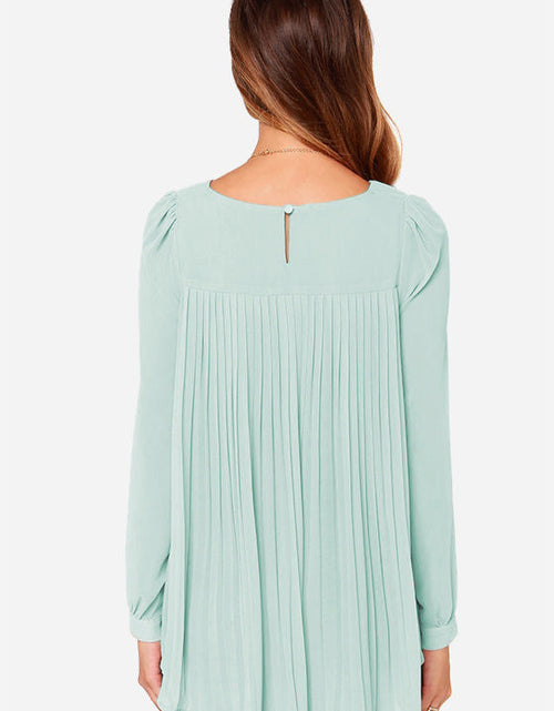 Load image into Gallery viewer, Ivy Lane Full Size Round Neck Back Pleated Blouse
