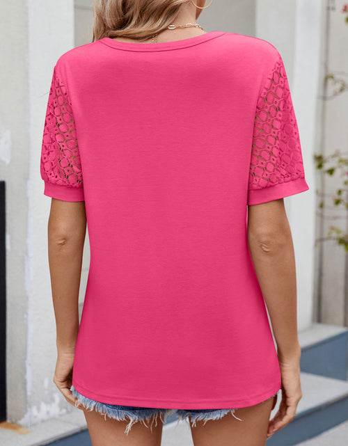 Load image into Gallery viewer, Lace Short Sleeve T-Shirt
