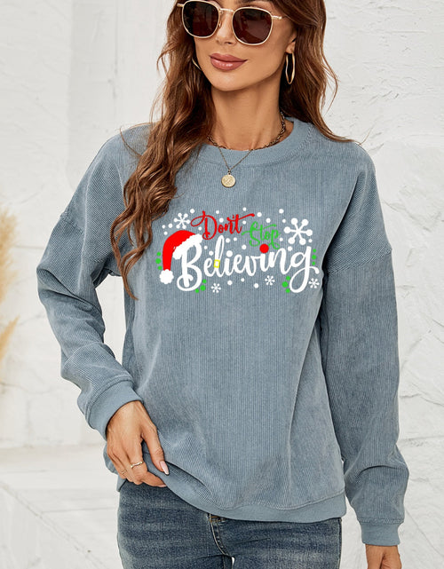 Load image into Gallery viewer, DON'T STOP BELIEVING Graphic Sweatshirt
