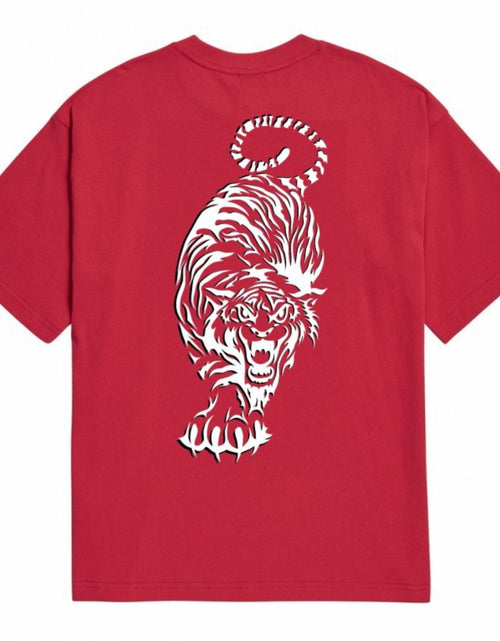 Load image into Gallery viewer, Men's Plus Size Tiger Round Neck Short Sleeve T-Shirt
