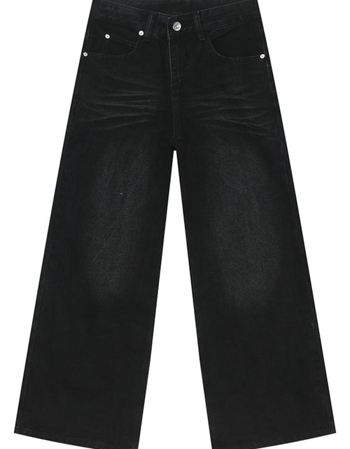 Load image into Gallery viewer, Washed Cat Whisker Straight Leg Jeans
