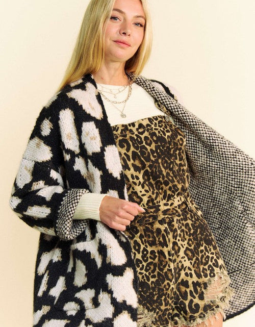 Load image into Gallery viewer, Davi &amp; Dani Leopard Open Front Long Sleeve Cardigan
