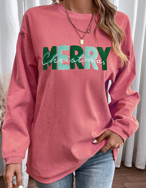 Load image into Gallery viewer, MERRY CHRISTMAS Round Neck Sweatshirt
