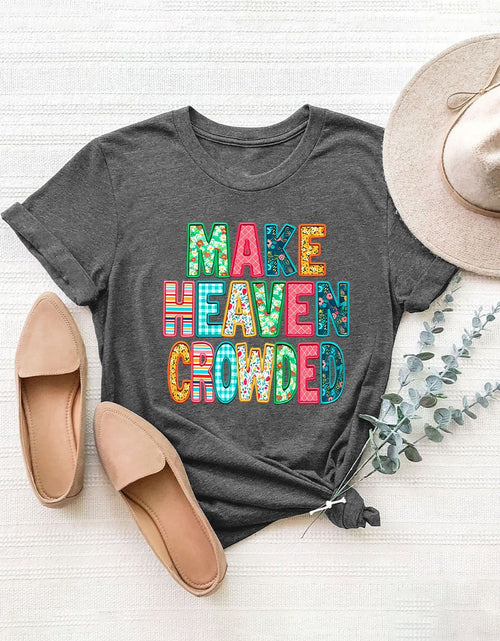 Load image into Gallery viewer, Letter Round Neck Short Sleeve T-Shirt
