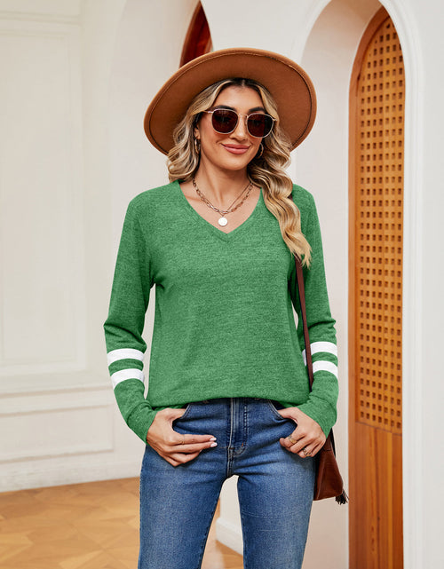 Load image into Gallery viewer, V-Neck Long Sleeve T-Shirt
