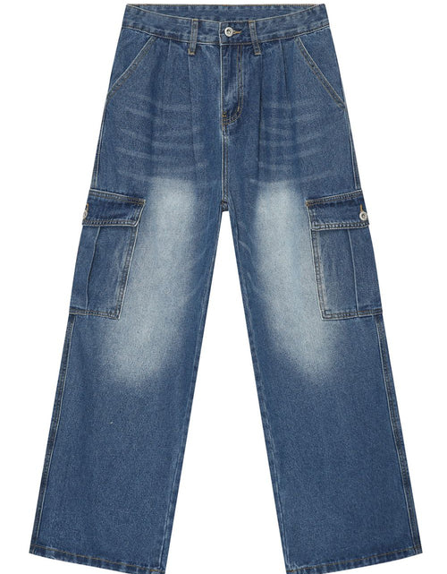 Load image into Gallery viewer, Baggy Jeans with Cargo Pockets
