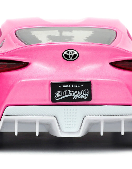 Load image into Gallery viewer, Toyota FT-1 Concept Pink Metallic and Pink Ranger Diecast Figurine "Power Rangers" "Hollywood Rides" Series 1/24 Diecast Model Car by Jada
