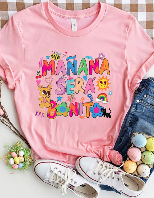 Load image into Gallery viewer, Letter Graphic Round Neck Short Sleeve T-Shirt
