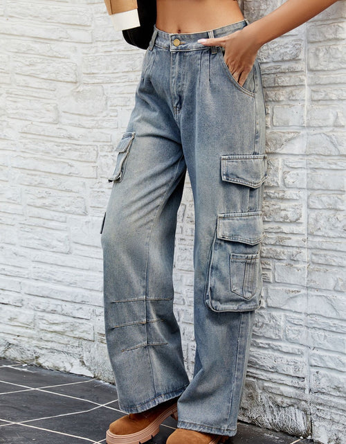 Load image into Gallery viewer, Washed Jeans with Pockets
