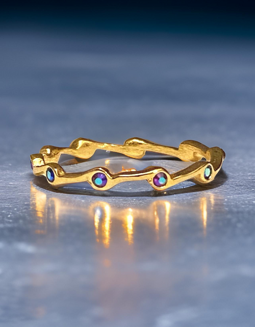 Load image into Gallery viewer, Alexandrite Birthstone Stacker Ring by The Urban Charm by The Urban Charm
