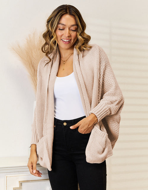 Load image into Gallery viewer, Angel Wings Open Front  Cardigan with Pockets

