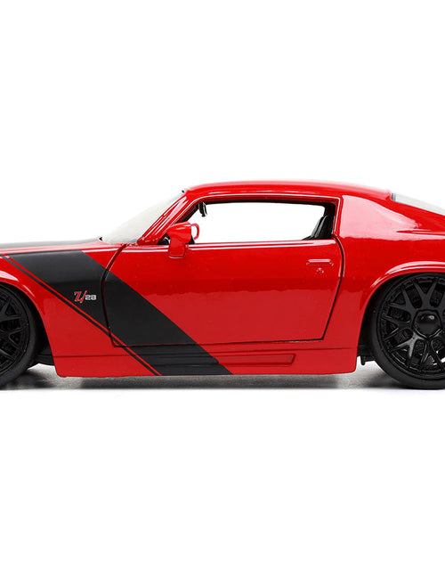 Load image into Gallery viewer, 1971 Chevrolet Camaro Z/28 Red with Matt Black Stripes "Bigtime Muscle" Series 1/24 Diecast Model Car by Jada
