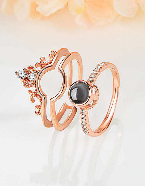 Load image into Gallery viewer, Custom Pet Photo Tiara Crown Ring by PetWithMe
