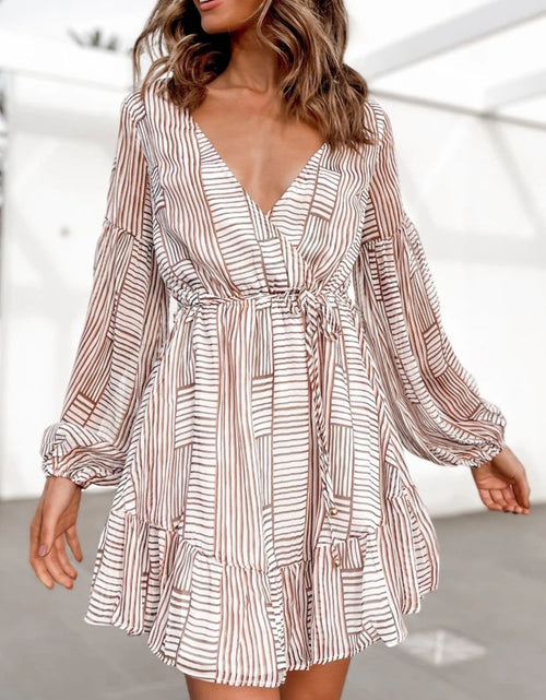 Load image into Gallery viewer, Cutout Back Surplice Long Sleeve Dress
