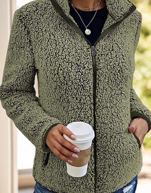 Load image into Gallery viewer, Pocketed Zip Up Turtleneck Jacket
