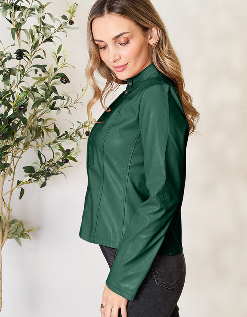 Load image into Gallery viewer, Mock Neck Zip Up Jacket
