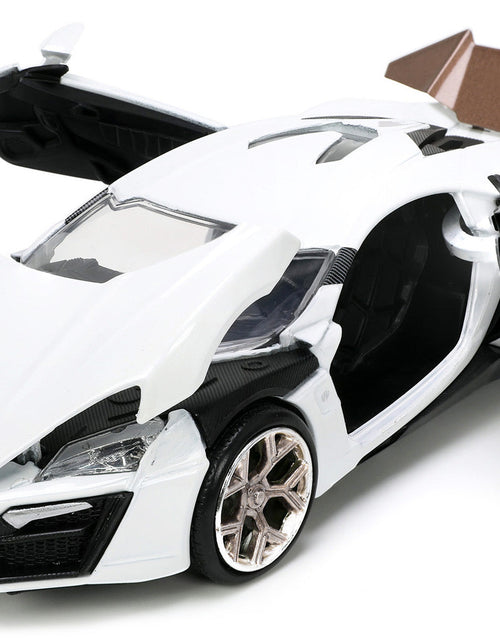 Load image into Gallery viewer, Lykan Hypersport White with Bronze Metallic Rear Spoiler "HKS" "Hyper-Spec" Series 1/24 Diecast Model Car by Jada

