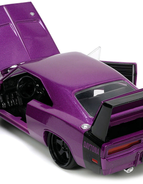 Load image into Gallery viewer, 1969 Dodge Charger Daytona Purple Metallic with Black Tail Stripe "Bigtime Muscle" Series 1/24 Diecast Model Car by Jada
