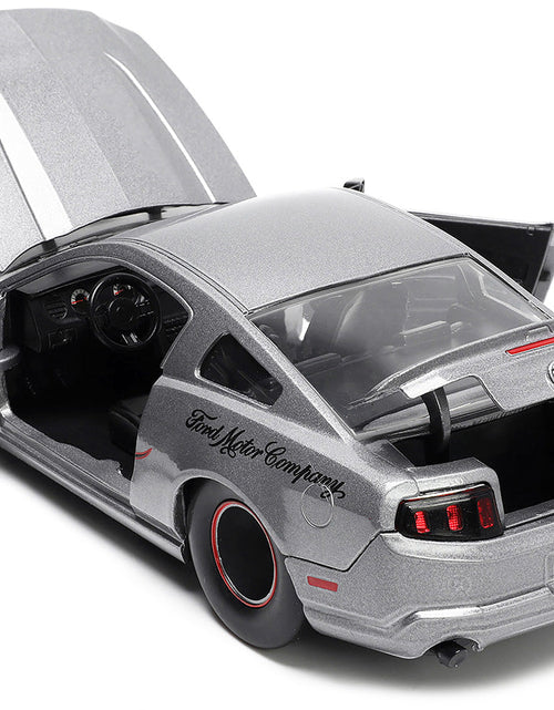 Load image into Gallery viewer, 2010 Ford Mustang GT Gray Metallic with Flames "Ford Motor Company" "Bigtime Muscle" Series 1/24 Diecast Model Car by Jada
