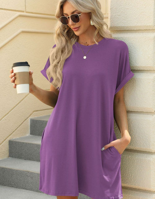 Load image into Gallery viewer, Florira Short Sleeve Mini Dress with Pockets
