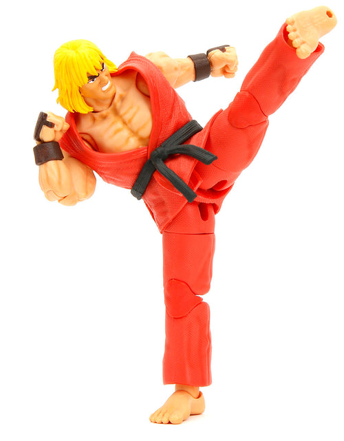 Load image into Gallery viewer, Ken 6" Moveable Figure with Accessories and Alternate Head and Hands "Ultra Street Fighter II: The Final Challengers" (2017) Video Game Model by Jada
