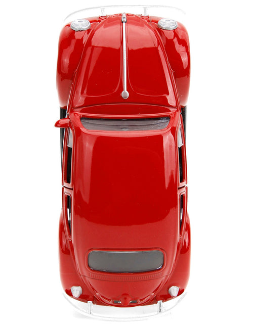 Load image into Gallery viewer, 1959 Volkswagen Beetle Red with White Graphics and Boxing Gloves Accessory "Punch Buggy" Series 1/32 Diecast Model Car by Jada
