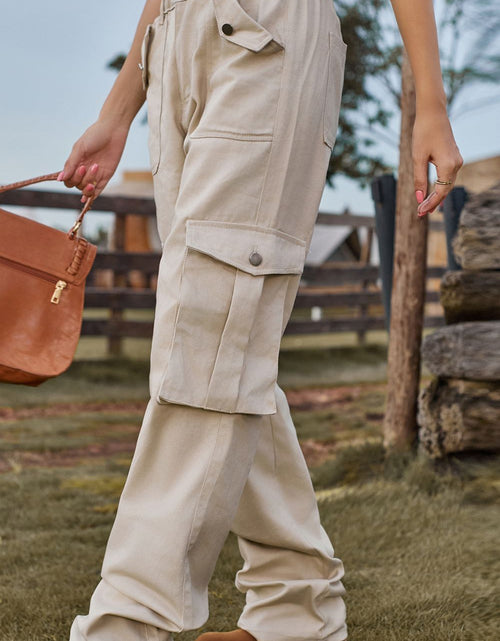 Load image into Gallery viewer, Loose Fit Long Jeans with Pockets
