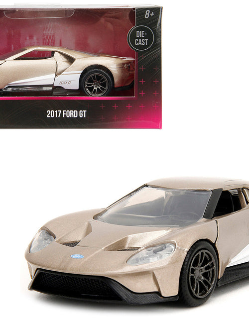 Load image into Gallery viewer, 2017 Ford GT Gold Metallic with White Accents "Pink Slips" Series 1/32 Diecast Model Car by Jada
