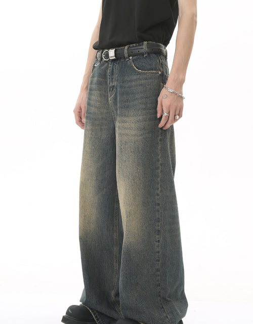 Load image into Gallery viewer, Men's Wide Leg Jeans with Pockets
