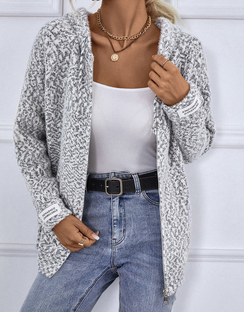 Load image into Gallery viewer, Zip-Up Hooded Sweater
