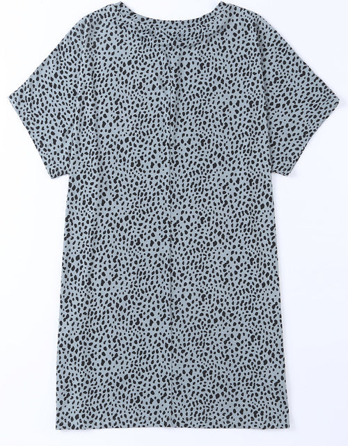 Load image into Gallery viewer, Animal Print Round Neck Tunic Tee with Pockets
