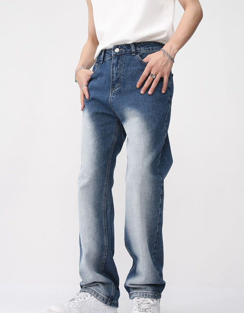 Load image into Gallery viewer, Men's Washed Straight Leg Jeans
